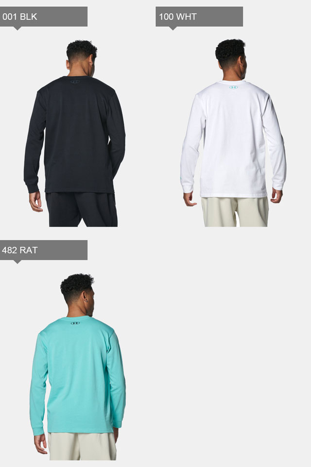 ☆ネコポスアンダーアーマー メンズ Tシャツ 長袖 丸首 ロンティー UA ヘビーウェイトコットン ポケット ロングスリーブ ルーズ 吸汗速乾 やや厚手 トレーニング カジュアル UNDER ARMOUR 1385290の通販は