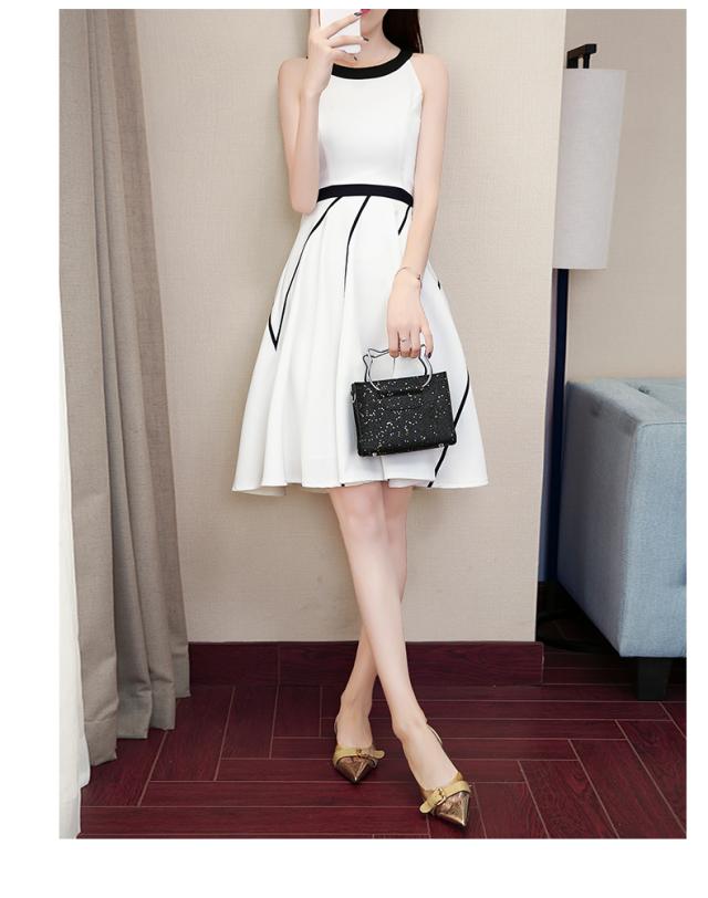 ホルターネック 白 Aライン ワンピース ひざ上 パーティ 代の通販はau Pay マーケット Dress Palace ドレスパレス