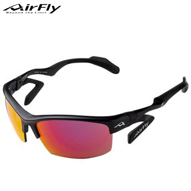 エアフライ スポーツアクセサリー レディース スポーツサングラス PK AF303C1 AirFly ピンク 鼻パッドがない 空気が流れてレンズが曇りにの通販は