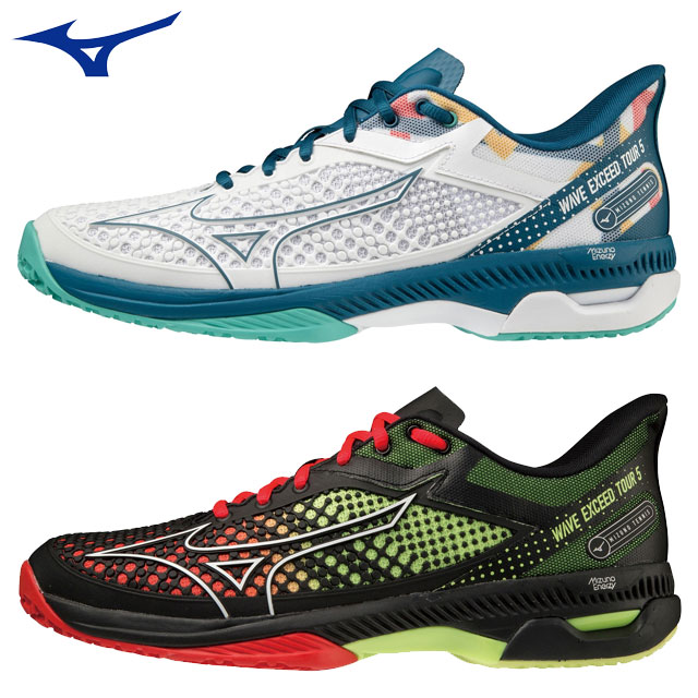 ミズノ テニスシューズ メンズ レディース ウエーブエクシード ツアー5 OC MIZUNO 61GB2272 砂入り人工芝・クレーコート 新しいアッパーの通販は