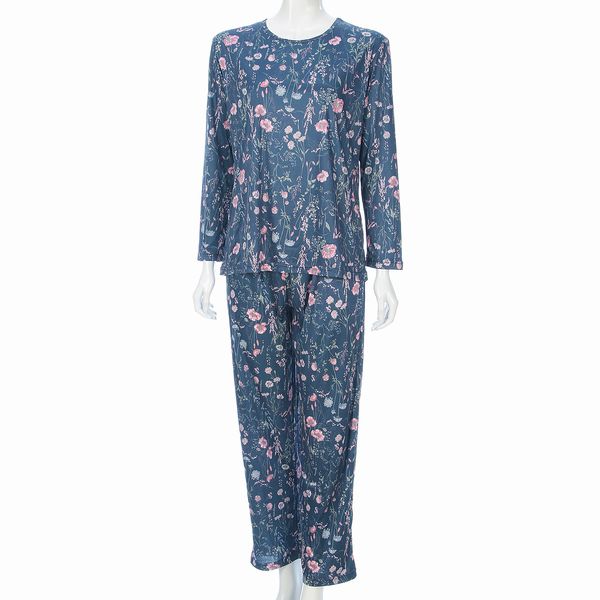 携帯パジャマ ボタニカル柄 トラベルパジャマ ポーチ付 コンパクト