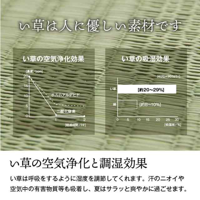 純国産 い草 カーペット 格子柄 本間６畳(約286×382ｃｍ）上敷き ラグ