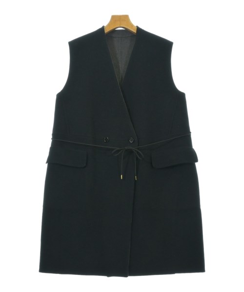 アディアム ADEAM レザーストラップ ニット ワンピース 膝丈 長袖 S