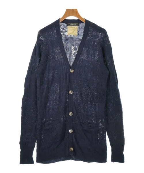 メンズ ニットカーディガン 前開き 毛混 日本製 ウォッシャブル S/M/L