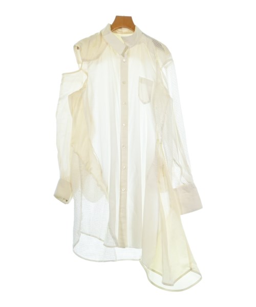 美品 Sacai サカイ シワ加工 ミニワンピース 白 日本製 ワンピース sacai サカイ ワンピース M 白 【古着】【】【送料無料】
