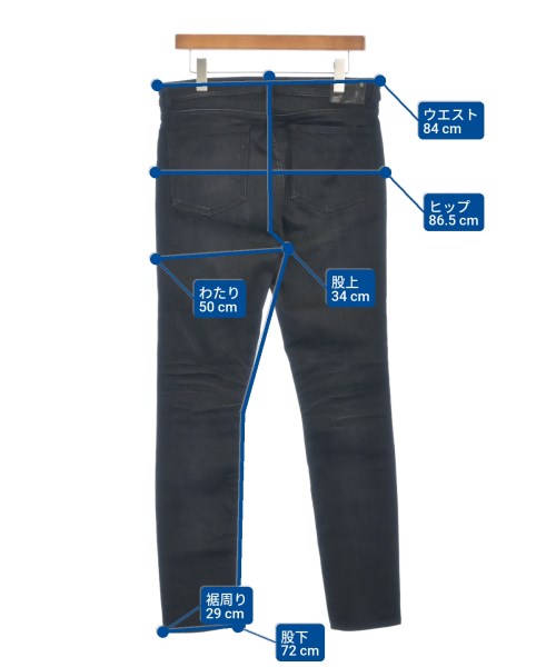 R13 アールサーティーン スリム デニム SKATE ストレッチ ★ W26 (76cm) ★レディース ジーンズ ビンテージ加工 イタリア製 ブルー