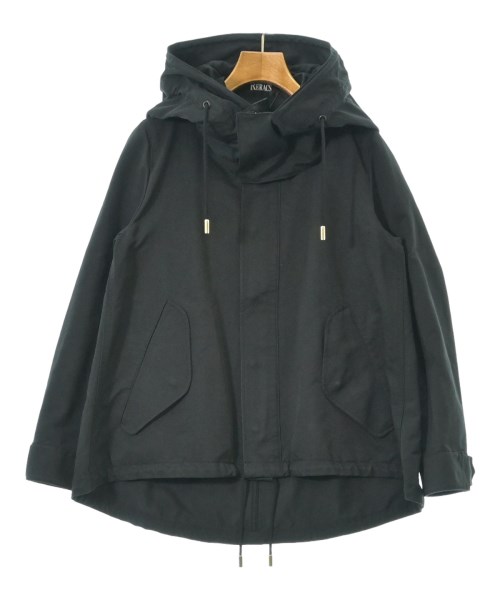 プリントワンピース 長袖 ティアードスカート ラウンドネック ブラック