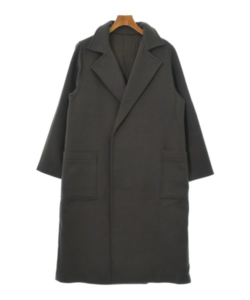 良品 Lui's ルイス ストレッチ ナイロン トレンチコート スプリングコート S カーキ メンズ 古着 中古 USED