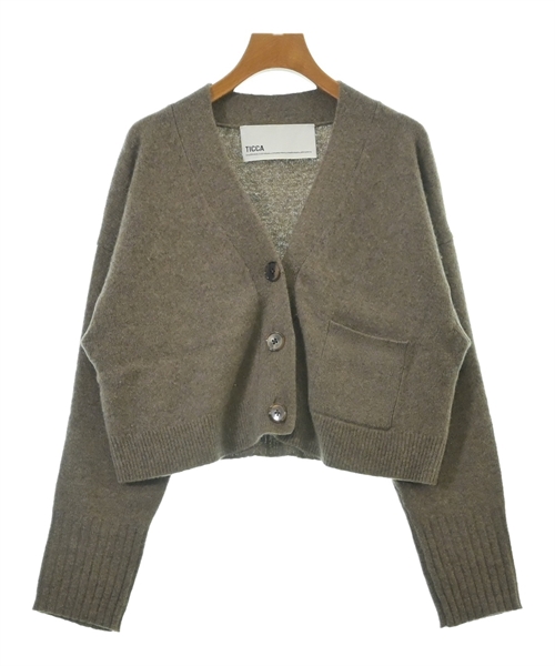 【美品】TICCA　ティッカ　ジャガードカーディガン　モヘヤ　ロング　千鳥格子 美品】TICCA ティッカ ジャガードカーディガン モヘヤ ロング 千鳥格子