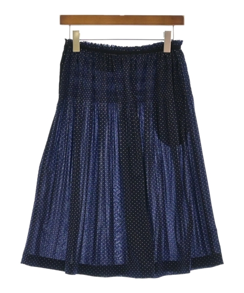 トリココムデギャルソン 後染 ひざ丈スカート ペイズリー柄 バラ パープル トリココムデギャルソン 後染 ひざ丈スカート ペイズリー柄 バラ