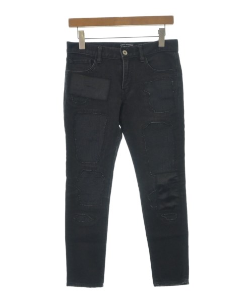 JUNYA WATANABE デニムパンツ 黒系(デニム) 2000424O0066 JUNYA WATANABE CDG×LOEWE パッチワークレザーデニムパンツ