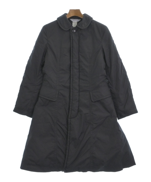 サノバチーズ フード付き ステンカラーコート M ネイビー×ブラック SON  