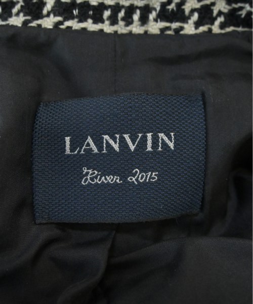 【LANVIN】ランバン 牛革 使用 ウール チェスターコート 黒x紺 1649773905.jpg?1660723243