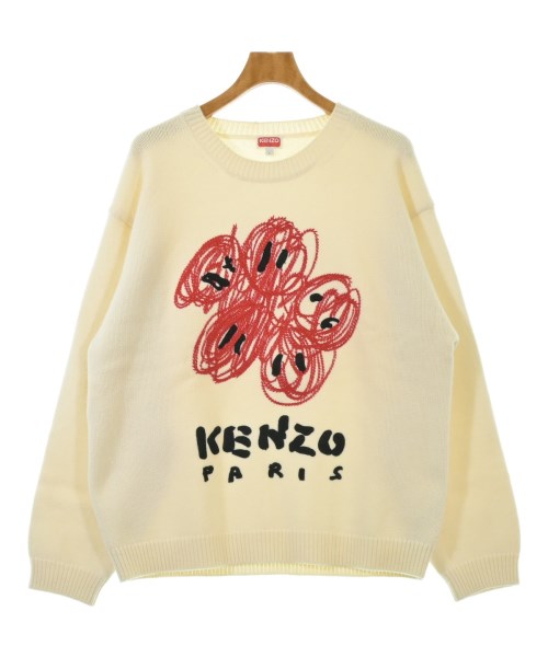 KENZO◇ニット・セーター(厚手)/3/ウール/CRM/無地/535-V-8282