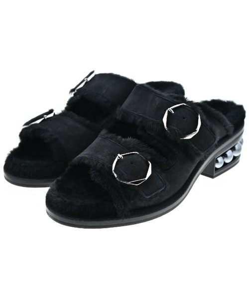 ニコラスカークウッド NICHOLAS KIRKWOOD ストラスブルゴ STRASBURGO Pearl Pallletes サンダル 37サイズ 黒 レディース F-LSHOE4636 NICHOLAS KIRKWOOD パンプス レディース 古着中古送料無料