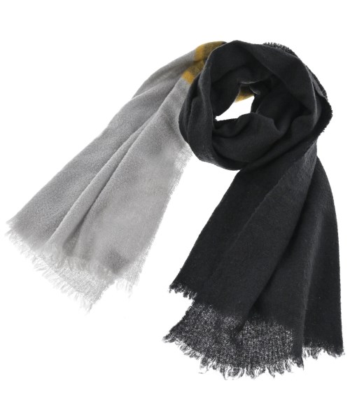 ロエベ マフラー ec-22418 グレージュ 美品 モヘア ウール レザー 中古