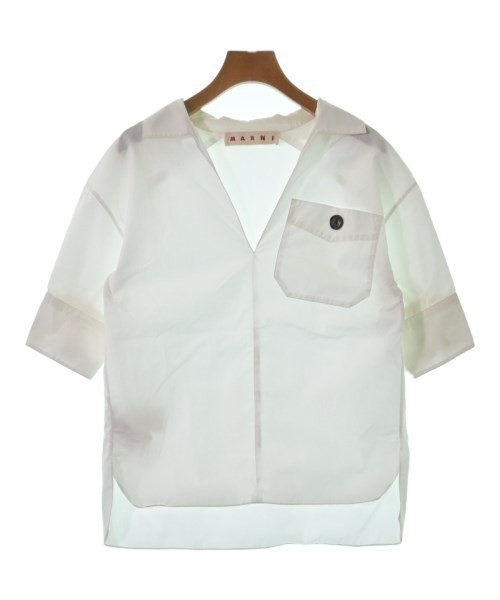 MARNI - MARNI カジュアルシャツ 48(L位) 青x白xベージュ等