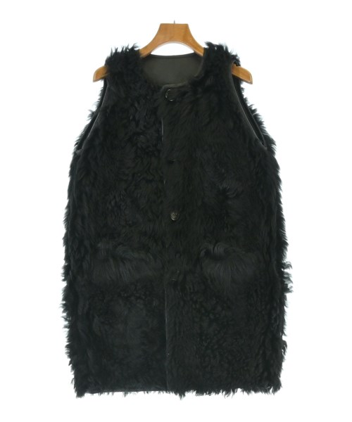 MARNI マルニ ラム ファー ムートン ケープ マント ベスト 黒 38 MARNI マルニ ムートンコート レディース 【古着】【中古】 【公式通販】
