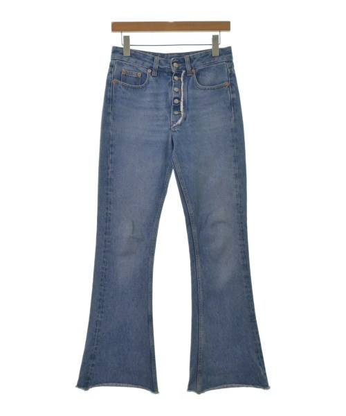 TAO タオ クロップドパンツ S 青x白(ストライプ) 【古着】【中古
