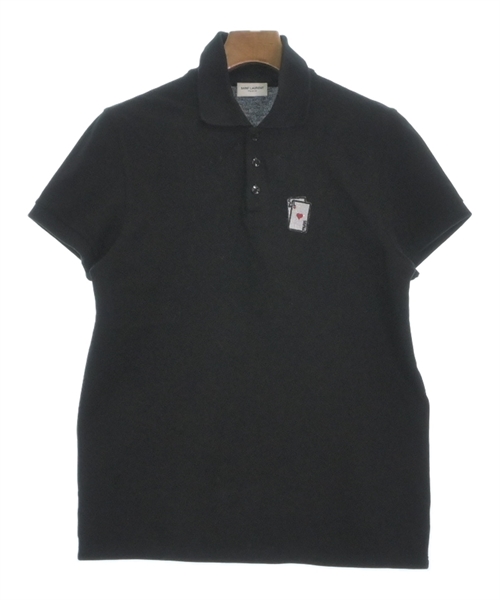 SAINT LAURENT ブラック ポロシャツ SAINT LAURENT ブラックポロシャツ SAINT LAURENT ブラックポロシャツ