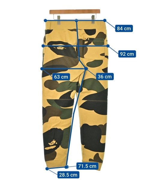 大人気 エイプ A Bathing Ape イエロー カモフラ サルエルパンツ