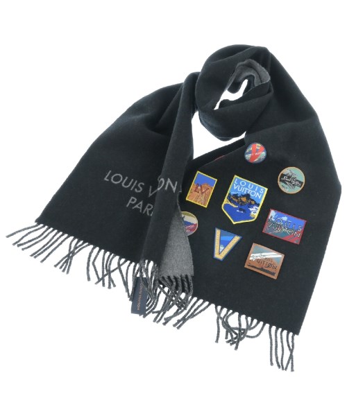 LOUIS VUITTON カシミヤマフラー ブラック　中古品 中古・古着通販】LOUIS VUITTON (ルイ ヴィトン) カシミヤ