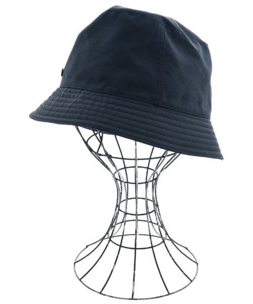 HERMES（エルメス）ハット ダークグレー #57 エルメス 帽子 ハット グレー/ブラック キャンバス/レザー 57
