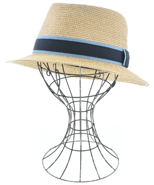 HERMES エルメス ストローハット 57cm ベージュx白等