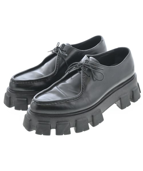 プラダ PRADA ダイアパソン カジュアルシューズ 靴 レザー ブラック系  