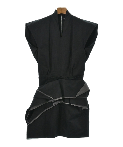 KAREN MILLEN ドレス ワンピース 半袖 襟 ボタン ベルト 黒 KAREN MILLEN ドレス ワンピース 半袖 襟 ボタン ベルト 黒