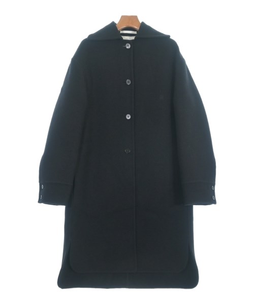 JIL SANDER チェスターコート メルトン ウール ロング丈 36 黒 JIL 