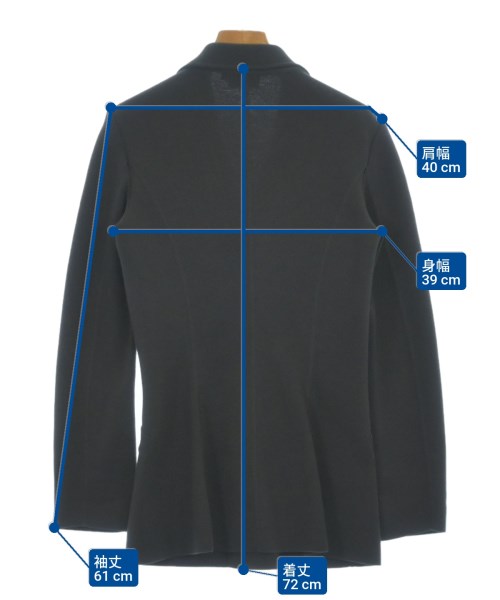 D281 ジョルジオアルマーニ レディース ノーカラージャケット 美品 2XL D281 ジョルジオアルマーニ レディース ノーカラージャケット 美