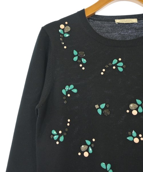 中古】ミッソーニ MISSONI 胸ロゴ ニット 半袖 ジグザグ柄 40 マルチ