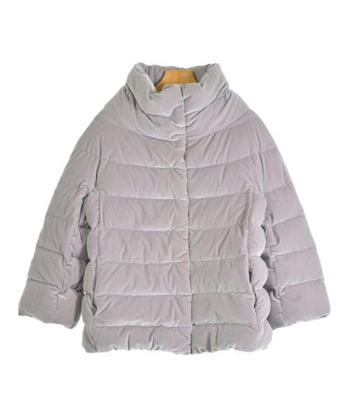 ヘルノ レディース ジャケット・ブルゾン アウター Woven Frayed Trim Jacket ヘルノ アウター ダウンジャケット ジャーダ フード取り外し可 グレー