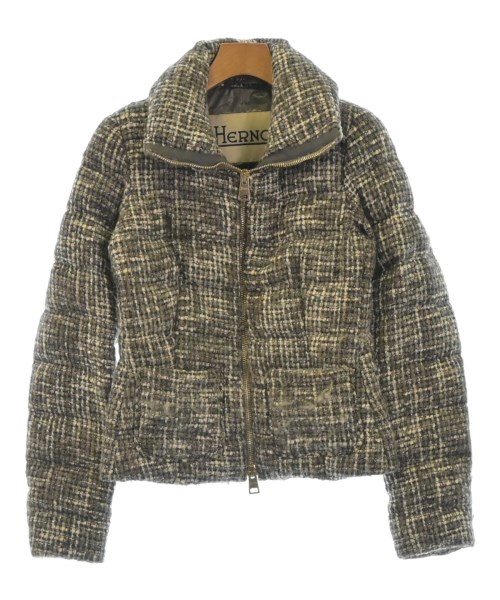 HERNO◆ダウンジャケット/46/ナイロン/GRY/無地/PI0372U-12020-9460