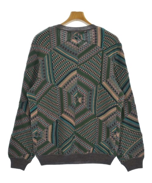 ミッソーニスポーツ イタリア製 総柄 Vネック カーディガン 52 ブルー