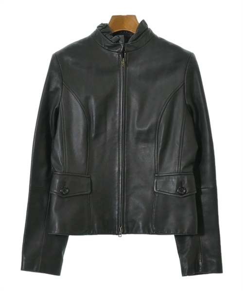 MaxMara Weekend Line 黒レザージャケット　本革　ブラック Max Mara WEEKEND LINE LEATHER RIDERS JACKET/マックスマーラ
