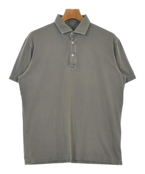 【中古】ブルネロクチネリ BRUNELLO CUCINELLI コットン ポロシャツ バイカラー 半袖 4ボタン M 茶 ブラウン IBO78 ブルネロクチネリ 半袖ポロシャツ コットン ブラウン 中古】ブルネロ