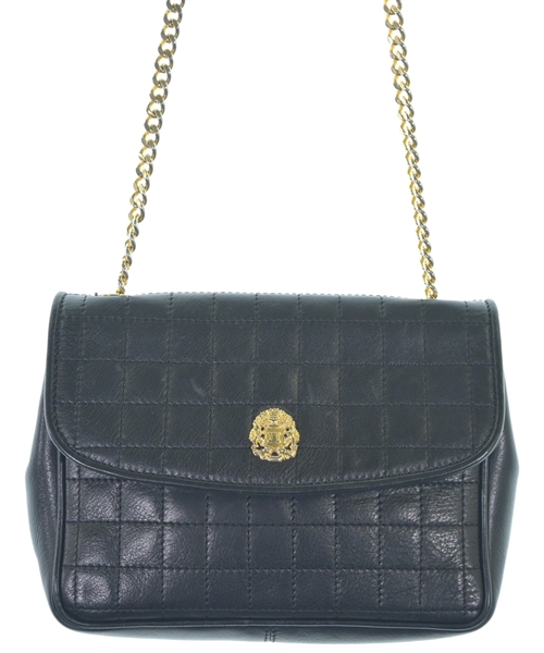 中古】ヒロフ HIROFU トートバッグ Hロゴ レザー スクエア 黒 ブラック