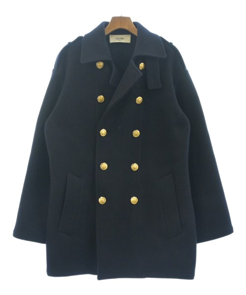 稀少サイズ 3L】CELINE ピーコート ダブルブレスト グレー カシミヤ混