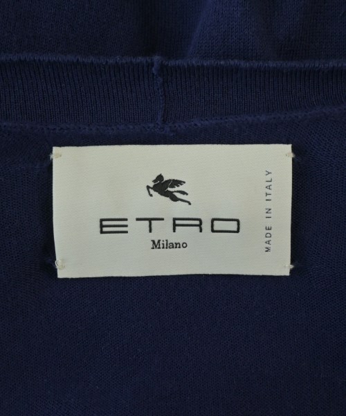 イタリア製正規品エトロ ETRO カーディガン インディゴブルーM加工