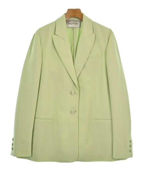 VALENTINO　スカラップエッジ テーラードジャケット クリーム色42サイズ セール】【セットアップ対応】ダブルテーラードジャケット（テーラード