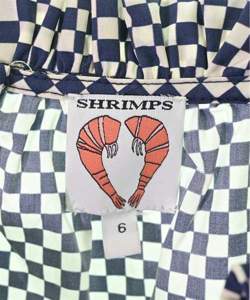 Shrimps シュリンプス ブラウス 8(L位) 黒x白(ギンガムチェック) 【古着】-