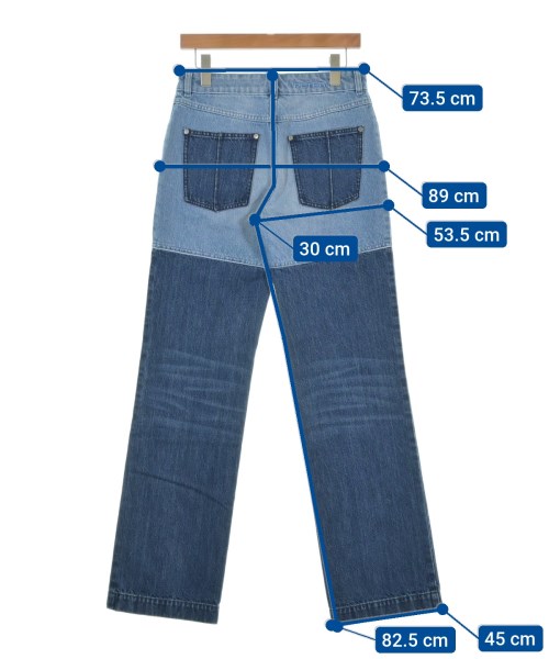 PETER DOデニムパンツ PETER DO グレー ストレートデニム ハイウエスト