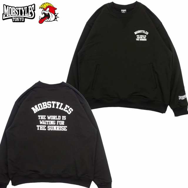 MOBSTYLES モブスタイルスクルーネックスウェット ビッグシルエット ORIGINAL SWEAT SUNRISE mob21016　オーバーサイズ スウェット トレ