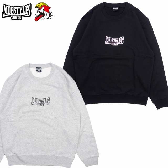 MOBSTYLES モブスタイルスクルーネックスウェット Small Logo Sweat Crew MOB0044＆0045　スウェット トレーナー ワンポイントロゴ