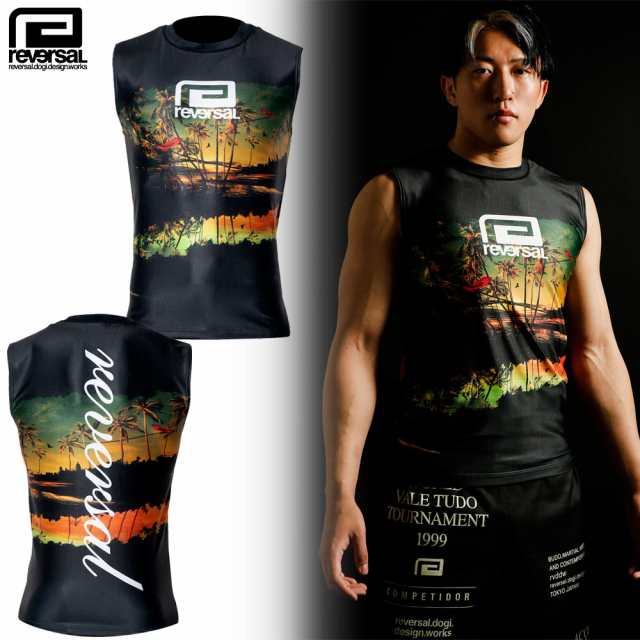 reversal リバーサル ラッシュガード ノースリーブ RESORT SLEEVELESS RASH GUARD rv24ss601｜スリーブレスラッシュガード マリンスポー