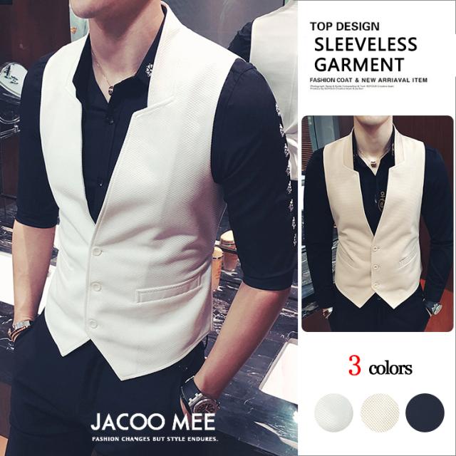 ジレベスト メンズ ベスト 前開き カジュアルベスト スーツベスト チョッキ ビジネス ジレメンズ 秋新作 ノースリープの通販はau Pay マーケット Jacoo Mee