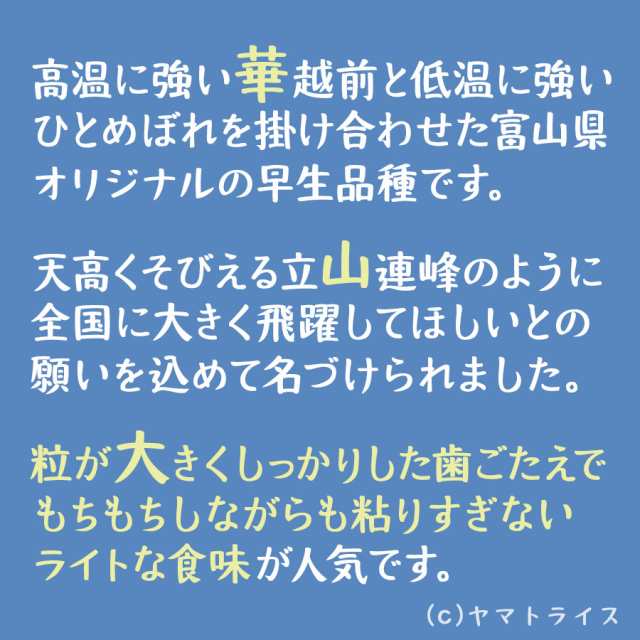 北海道・沖縄は送料900円　au　白米　マーケット－通販サイト　新米】お米　令和5年産　てんたかく　マーケット　米　PAY　富山県産　の通販はau　10kg　(5kg×2袋)　PAY　ヤマトライス