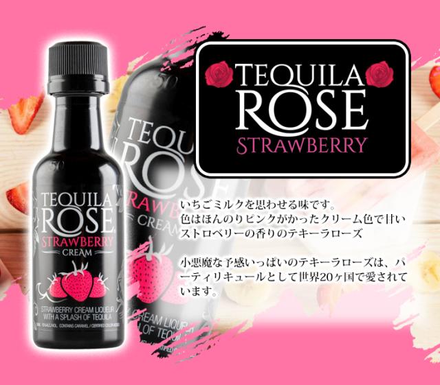 ミニチュア テキーラローズ ストロベリー クリームリキュール 50ml×10 